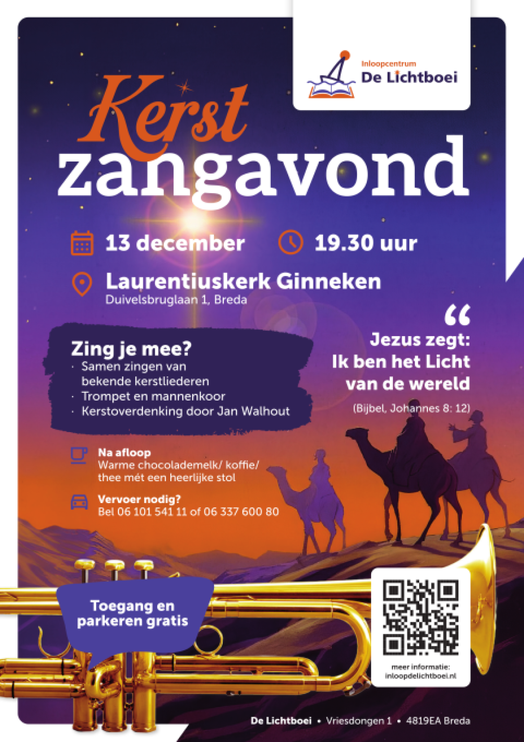 Afbeelding bij ‘Kerstzangavond Inloopcentrum De Lichtboei Breda’